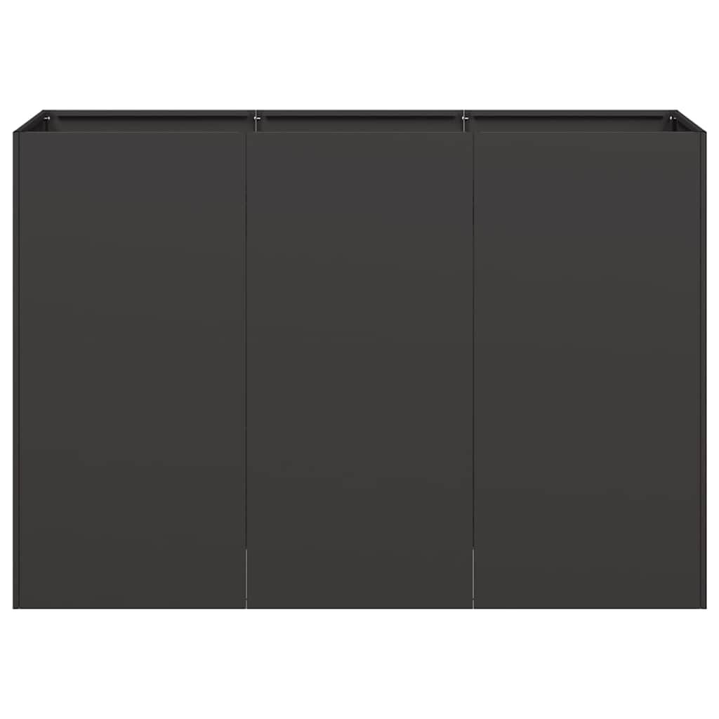 vidaXL Ζαρντινιέρα Μαύρη 120x40x80 εκ. από Χάλυβα Ψυχρής Έλασης
