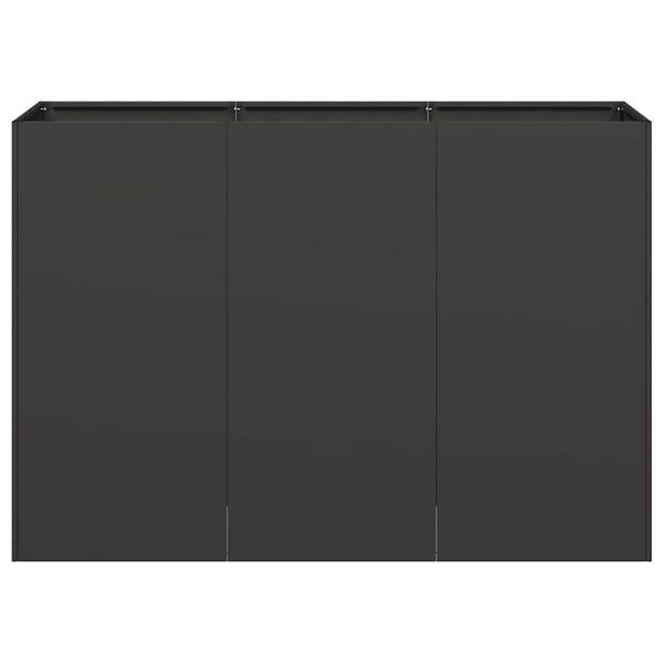 vidaXL Ζαρντινιέρα Μαύρη 120x40x80 εκ. από Χάλυβα Ψυχρής Έλασης