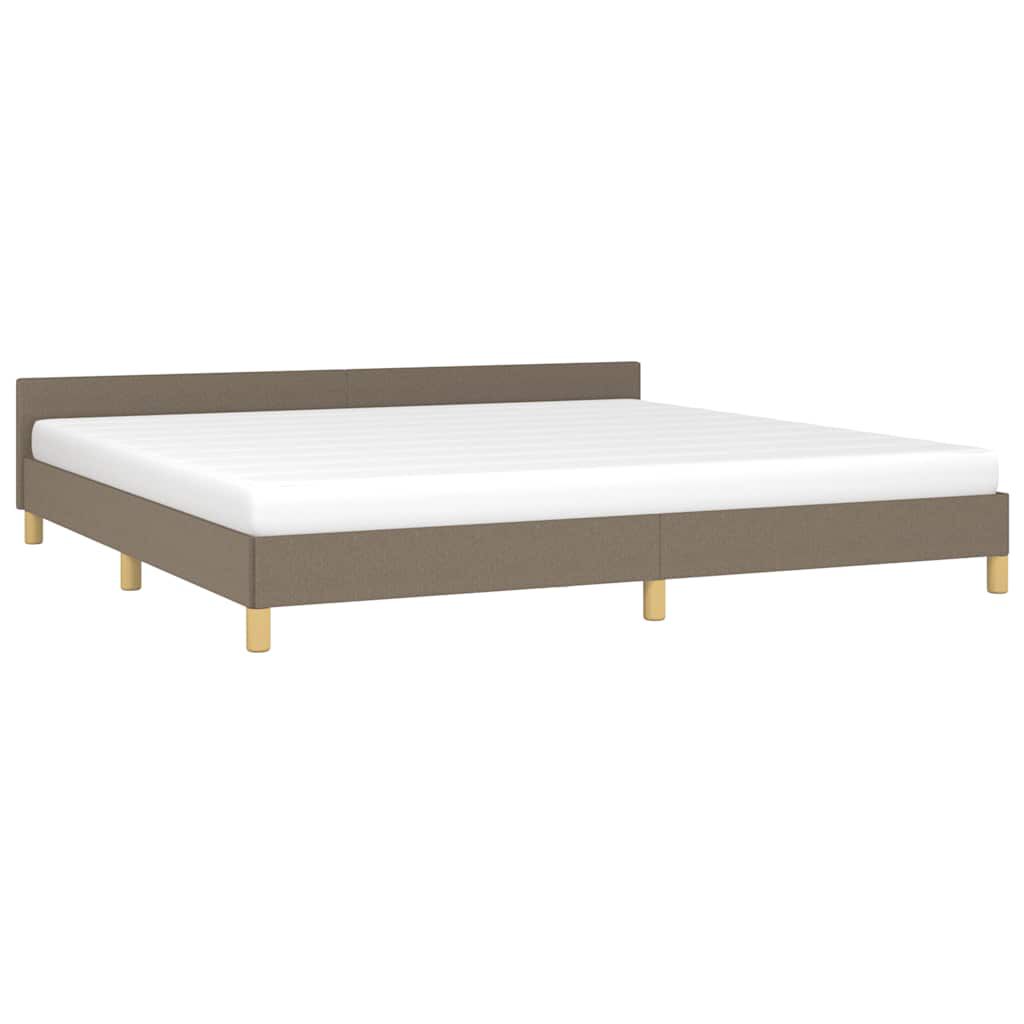 vidaXL Σκελετός Κρεβατιού Χωρίς Στρώμα Taupe 200x200 εκ.Υφασμάτινο