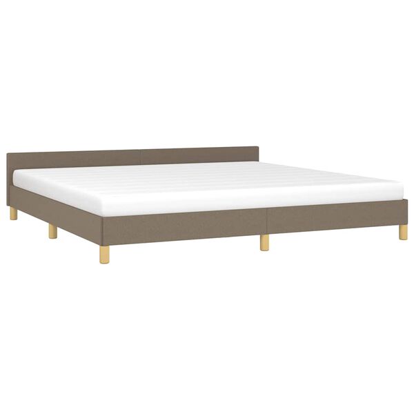 vidaXL Σκελετός Κρεβατιού Χωρίς Στρώμα Taupe 200x200 εκ.Υφασμάτινο