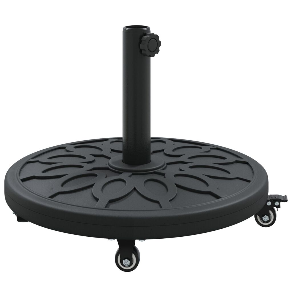 vidaXL Βάση Ομπρέλας με Ρόδες για Πόλους Ø38-48 mm 13 kg Στρογγυλή