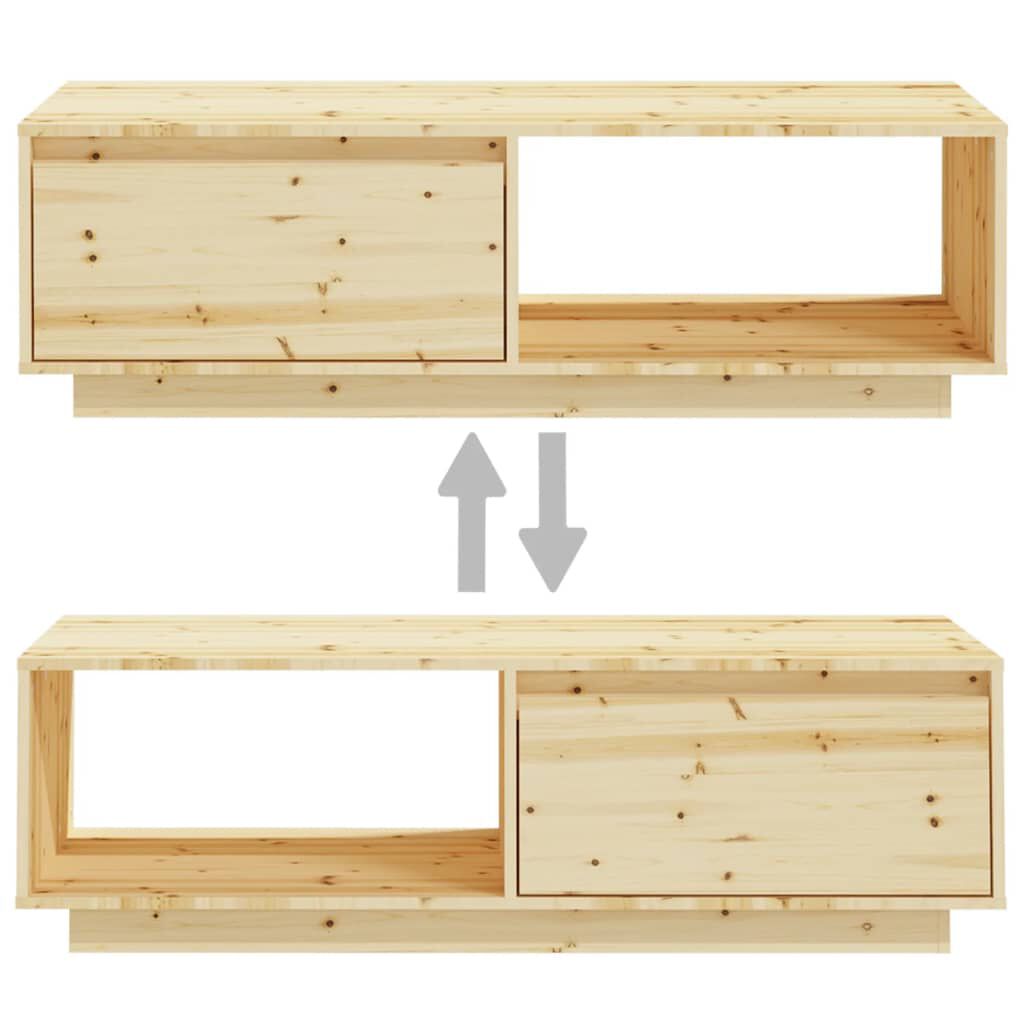 vidaXL Τραπεζάκι Σαλονιού 110 x 50 x 33,5 εκ. από Μασίφ Ξύλο Ελάτης