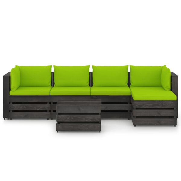 vidaXL &Sigma;&alpha;&lambda;ό&nu;&iota; &Kappa;ή&pi;&omicron;&upsilon; &Sigma;&epsilon;&tau; 6 &Tau;&epsilon;&mu;&alpha;&chi;ί&omega;&nu; &Gamma;&kappa;&rho;&iota; &Epsilon;&mu;&pi;&omicron;&tau;&iota;&sigma;&mu;έ&nu;&omicron; &Xi;ύ&lambda;&omicron; &mu;&epsilon; &Mu;&alpha;&xi;&iota;&lambda;ά&rho;&iota;&alpha;