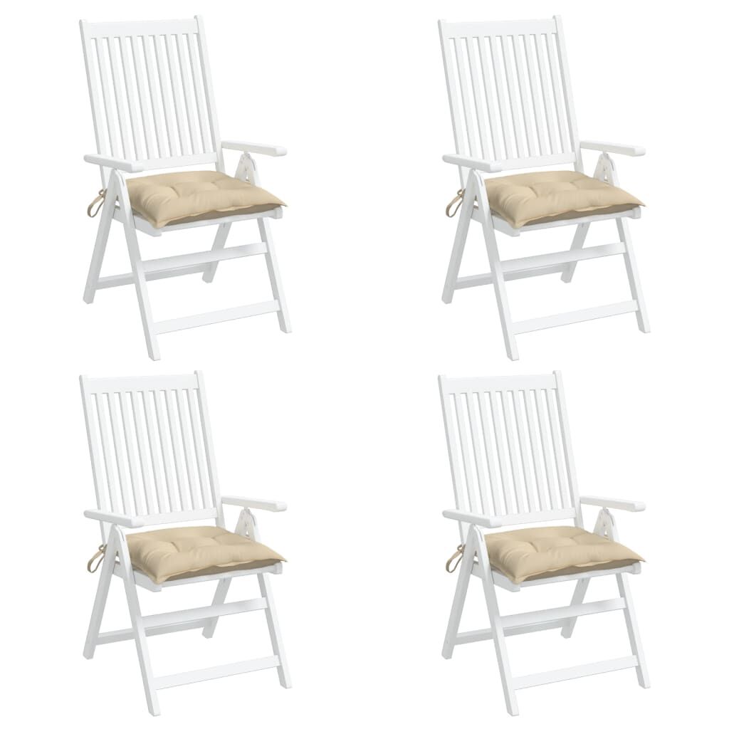 vidaXL Μαξιλάρια Παλέτας Κήπου 4 τεμ. Μπεζ 50x50x7 εκ. Oxford Ύφασμα