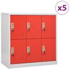 vidaXL &Phi;&omicron;&rho;&iota;&alpha;&mu;&omicron;ί 5 &tau;&epsilon;&mu;. &Alpha;&nu;&omicron;&iota;&chi;&tau;ό &Gamma;&kappa;&rho;&iota;/&Kappa;ό&kappa;&kappa;&iota;&nu;&omicron; 90x45x92,5 &epsilon;&kappa;. &Alpha;&tau;&sigma;ά&lambda;&iota;&nu;&omicron;&iota;