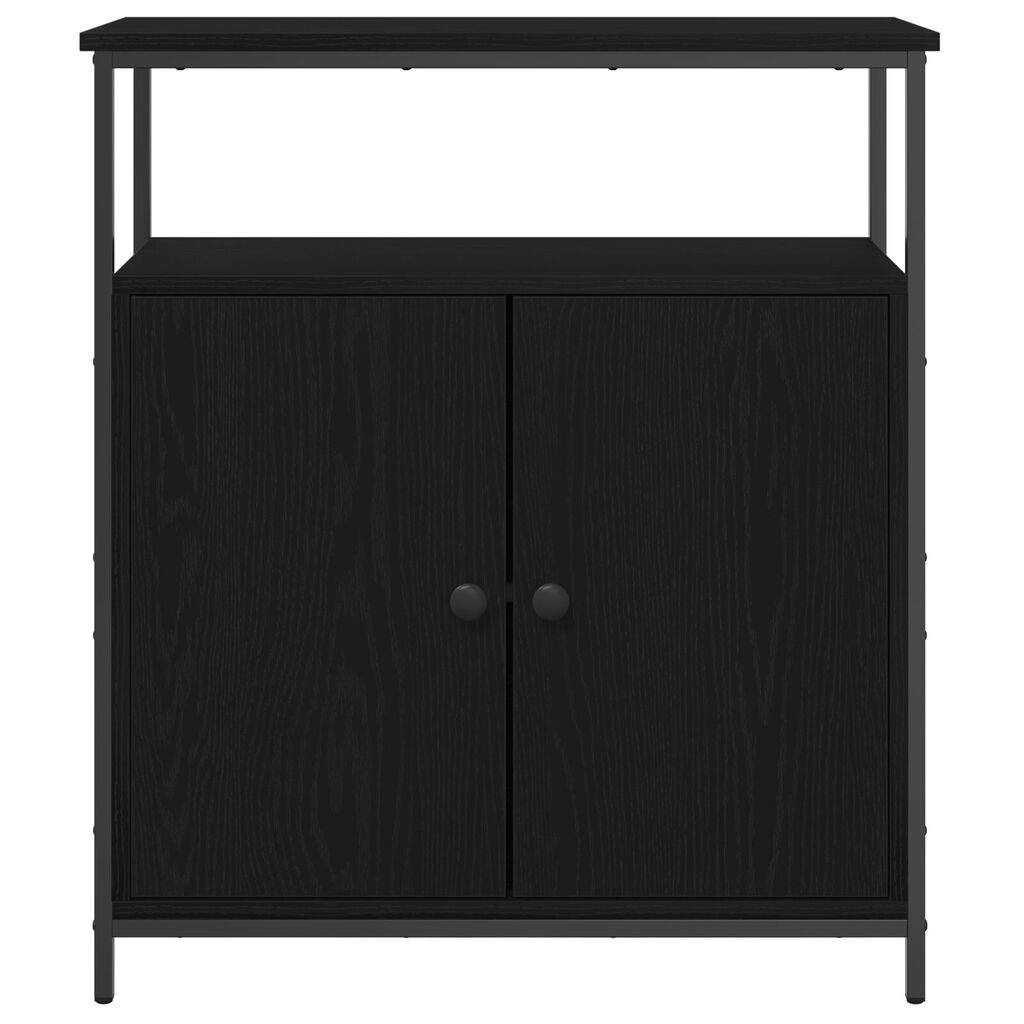 vidaXL Μπουφές Μαύρο Δρυς 70x30x80 εκ από Κατασκευασμένο Ξύλο