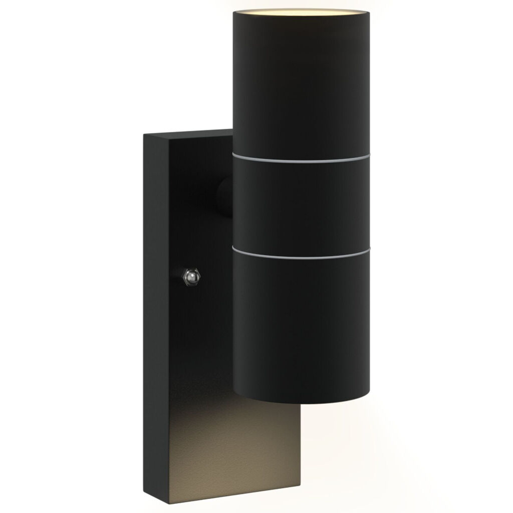 vidaXL Εξωτερικά Φωτιστικά Τοίχου 2 pcs Μαύρο 7 x 10 x 22 εκ