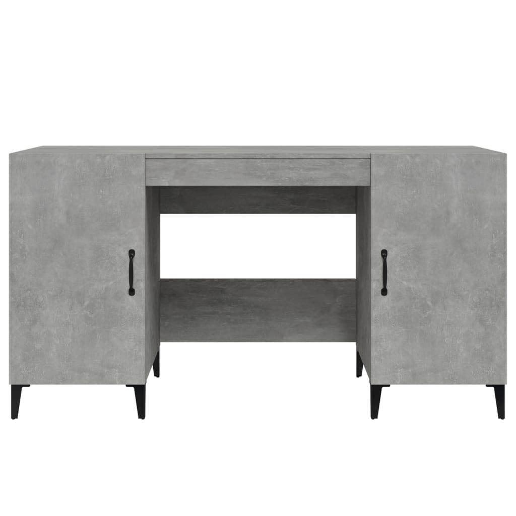 vidaXL Γραφείο Γκρι Σκυροδέματος 140x50x75 εκ. Επεξεργασμένο Ξύλο