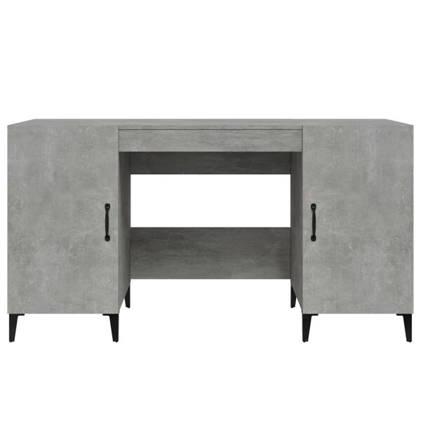 vidaXL Γραφείο Γκρι Σκυροδέματος 140x50x75 εκ. Επεξεργασμένο Ξύλο
