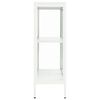 vidaXL Μπουφές Λευκός 75 x 35 x 105 εκ. από Ατσάλι και Γυαλί