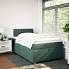 vidaXL Κρεβάτι Boxspring με Στρώμα Σκούρο Πράσινο 120x200εκ. Βελούδινο