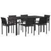 vidaXL &Sigma;&epsilon;&tau; &Epsilon;&xi;&omega;&tau;&epsilon;&rho;&iota;&kappa;ώ&nu; &Epsilon;&pi;ί&pi;&lambda;&omega;&nu; 7 pcs &Mu;&alpha;ύ&rho;&omicron; &kappa;&alpha;&iota; &Alpha;&nu;&theta;&rho;&alpha;&kappa;ί 160 x 80 x 73 &epsilon;&kappa;