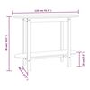 vidaXL Τραπέζι Κονσόλα Λευκό 110 x 40 x 80 εκ. από Μασίφ Ξύλο Πεύκου