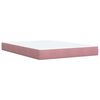 vidaXL Κρεβάτι Boxspring με Στρώμα Ροζ 160x200 εκ. Βελούδινο