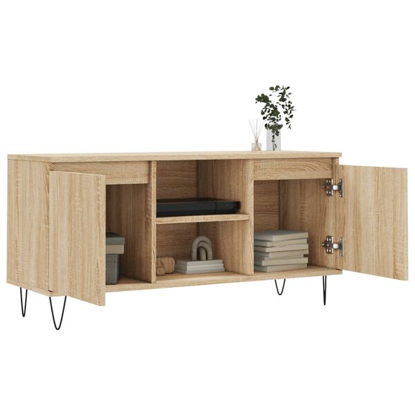 vidaXL Έπιπλο Τηλεόρασης Sonoma Δρυς 104 x 35 x 50 εκ. Επεξεργ. Ξύλο