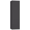 vidaXL Έπιπλα Τηλεόρασης 4 τεμ. Γκρι 30,5 x 30 x 110 εκ. Επεξ. Ξύλο