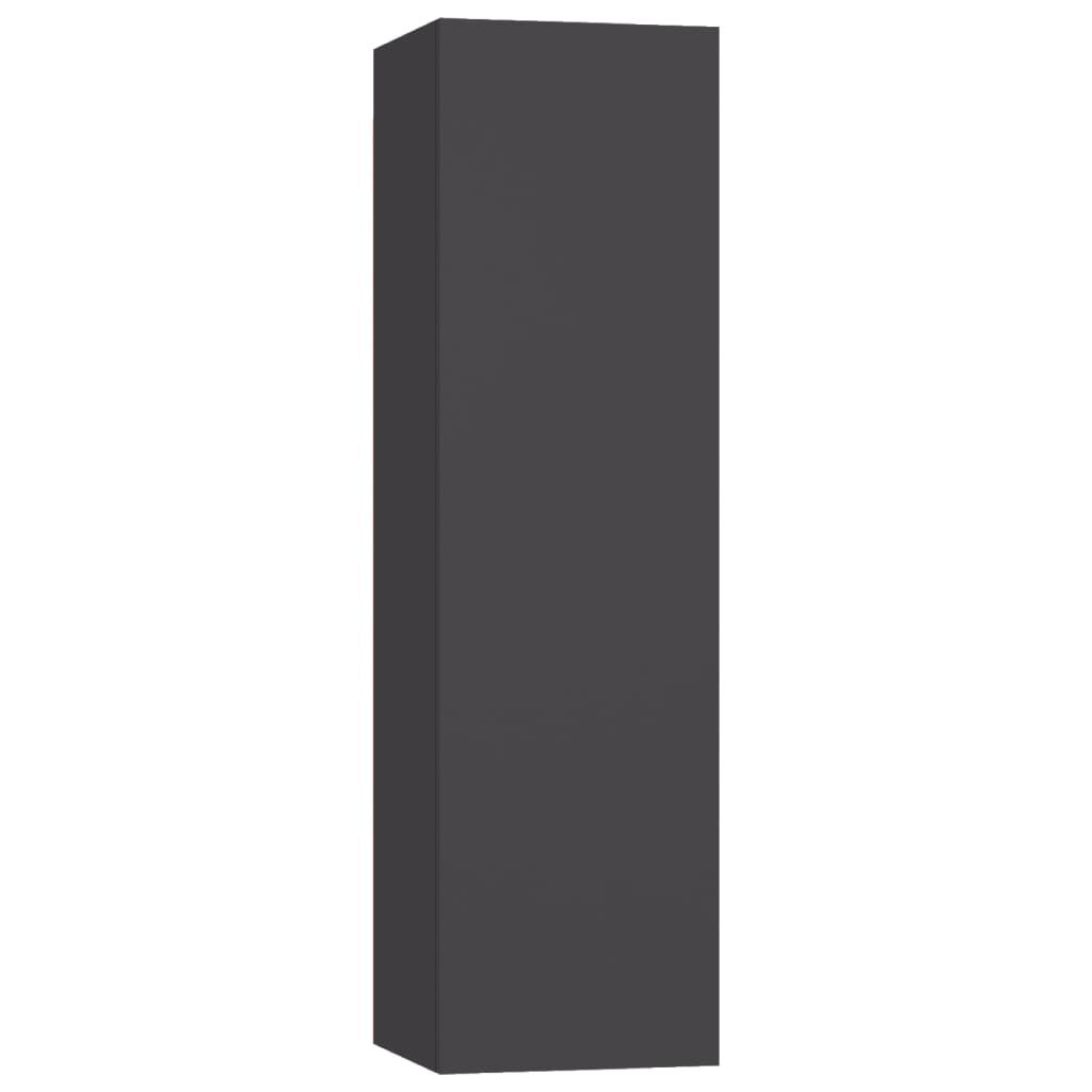 vidaXL Έπιπλα Τηλεόρασης 4 τεμ. Γκρι 30,5 x 30 x 110 εκ. Επεξ. Ξύλο