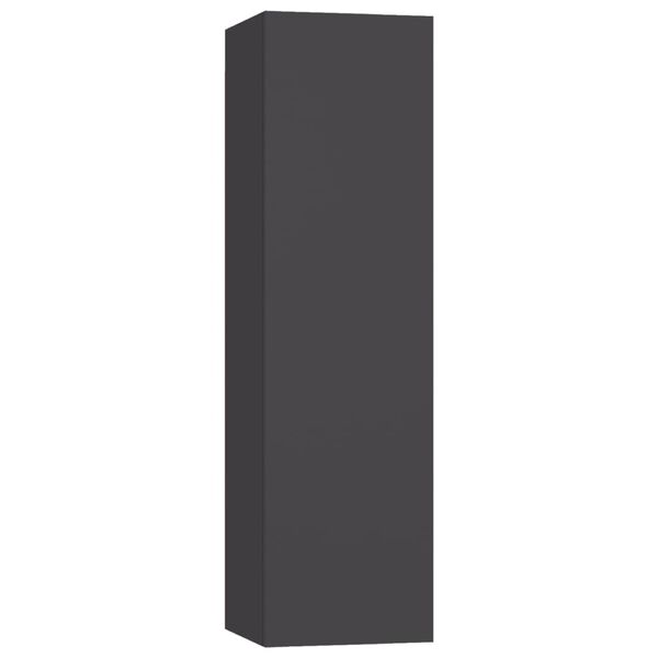 vidaXL Έπιπλα Τηλεόρασης 4 τεμ. Γκρι 30,5 x 30 x 110 εκ. Επεξ. Ξύλο