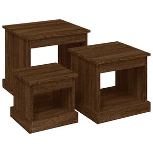 vidaXL &Tau;&rho;&alpha;&pi;&epsilon;&zeta;ά&kappa;&iota;&alpha; &Sigma;&alpha;&lambda;&omicron;&nu;&iota;&omicron;ύ 3 &tau;&epsilon;&mu; Brown Oak &Epsilon;&pi;&epsilon;&xi;. &Xi;ύ&lambda;&omicron;
