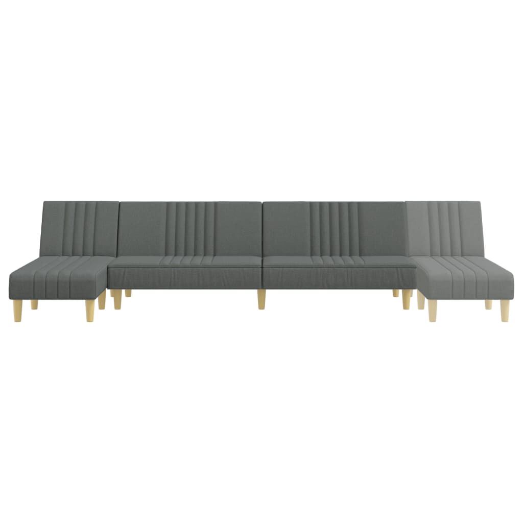vidaXL Καναπές Κρεβάτι Γωνιακός Σκ. Γκρι 255x140x70 εκ. Υφασμάτινος