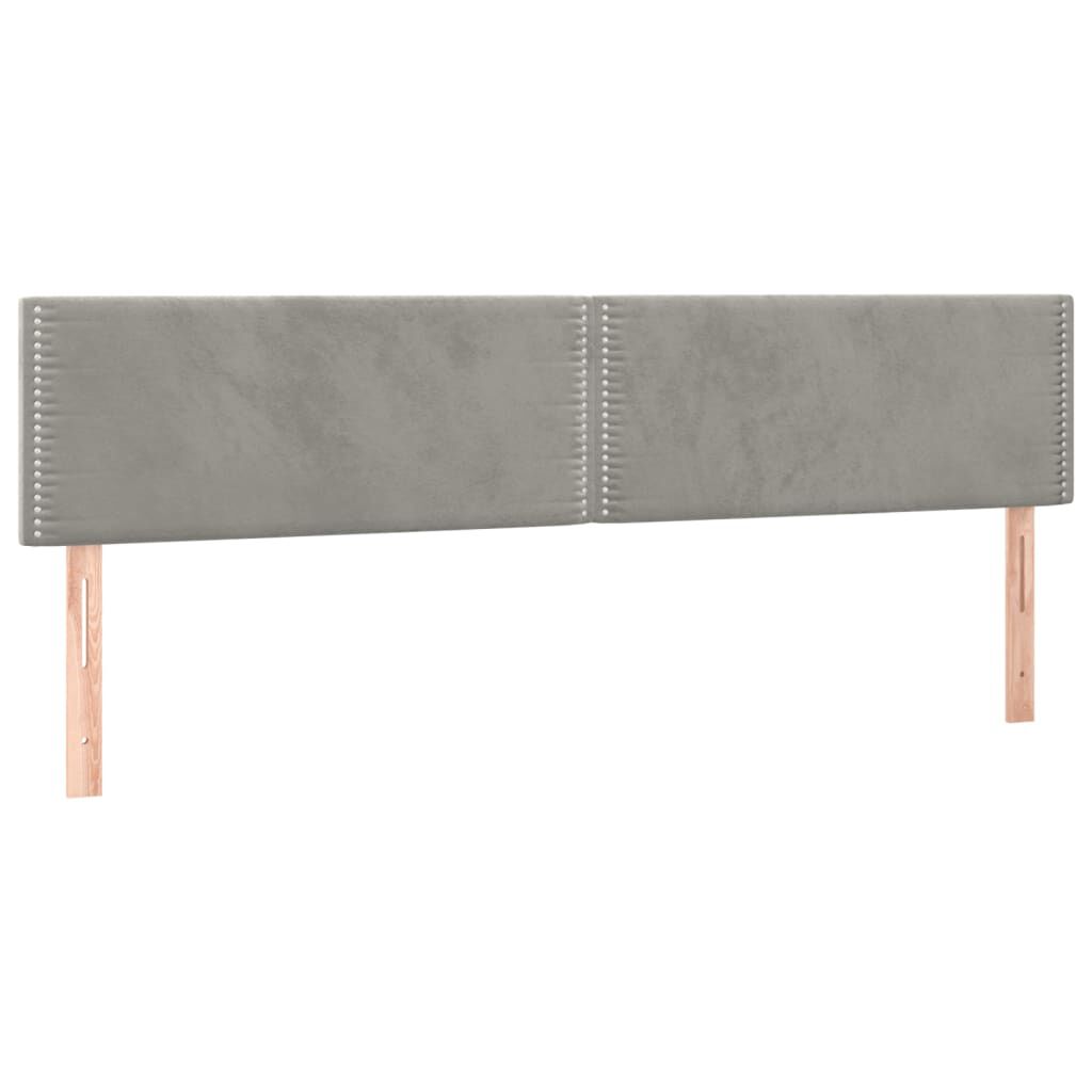 vidaXL Κεφαλάρια Κρεβατιού 2 τεμ. Αν. Γκρι 90x5x78/88 εκ. Βελούδινο