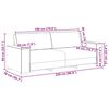 vidaXL Σετ Καναπέ με μαξιλάρι 3 pcs Γκρι 220 x 78 x 84 εκ. ύφασμα