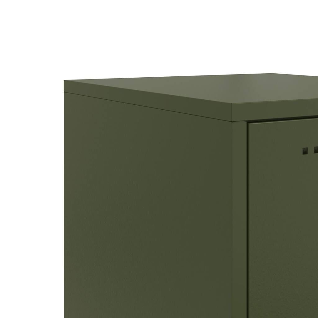 vidaXL Ντουλάπι Πράσινο Λαδί 36x39x123 εκ. από Ατσάλι
