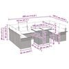 vidaXL Σετ Καναπέ Κήπου με μαξιλάρι 10 pcs Ανοιχτό γκρι Πολυ ράταν