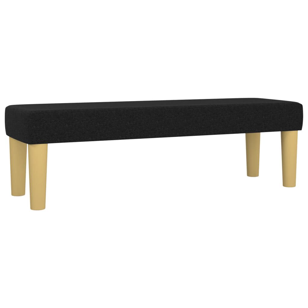 vidaXL Κρεβάτι Boxspring με Στρώμα Μαύρο 140x200 εκ. Υφασμάτινο