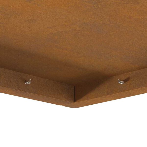 vidaXL Φωτιά Καφέ 80 x 80 x 40 cm Ατσάλι σκληρυθέν στον αέρα