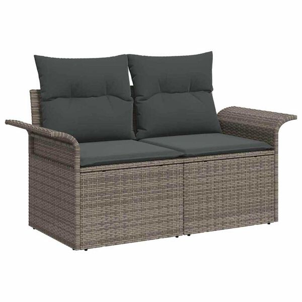 vidaXL Σετ Καναπέ Κήπου 13 pcs Γκρι συνθετικό ρατάν