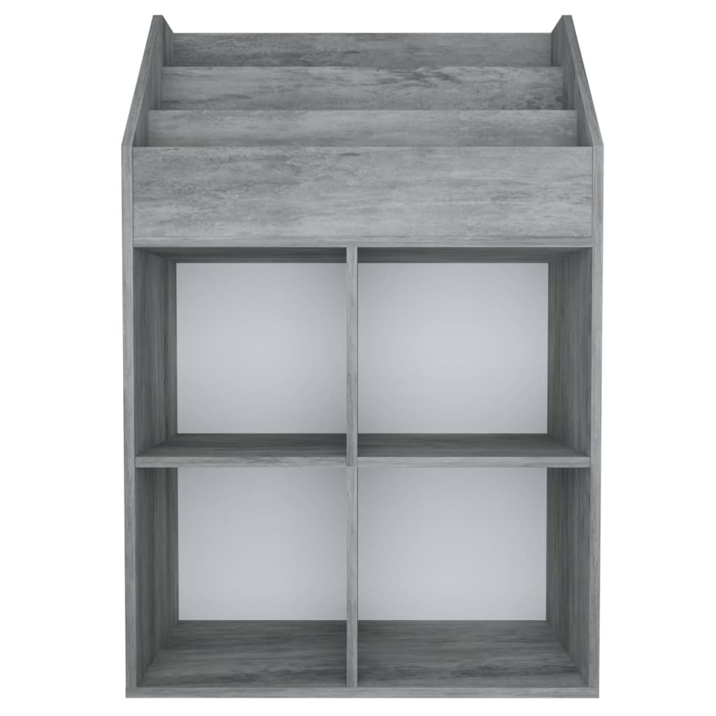 vidaXL Παιδική Ραφιέρα Περιοδικών Γκρι Σκυρ. 71x30x114εκ. Επεξ. Ξύλο