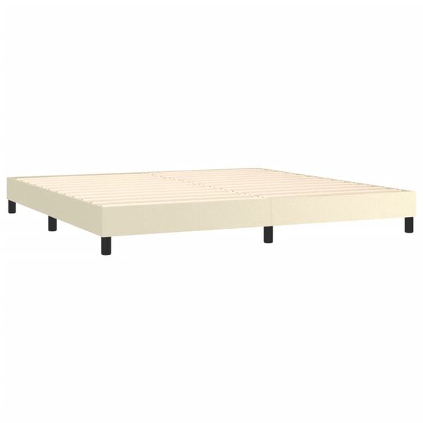 vidaXL &Kappa;&rho;&epsilon;&beta;ά&tau;&iota; Boxspring &mu;&epsilon; &Sigma;&tau;&rho;ώ&mu;&alpha; &Kappa;&rho;&epsilon;&mu; 200x200 &epsilon;&kappa;. &Sigma;&upsilon;&nu;&theta;&epsilon;&tau;&iota;&kappa;ό &Delta;έ&rho;&mu;&alpha;