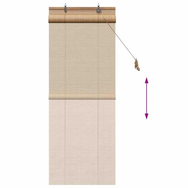 vidaXL Ρολά και Σκίες Παραθύρων Ανοιχτό καφέ 60 x 160 εκ. Μπαμπού
