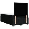 vidaXL Κρεβάτι Boxspring με Στρώμα Μαύρο 120x190 εκ. Υφασμάτινο