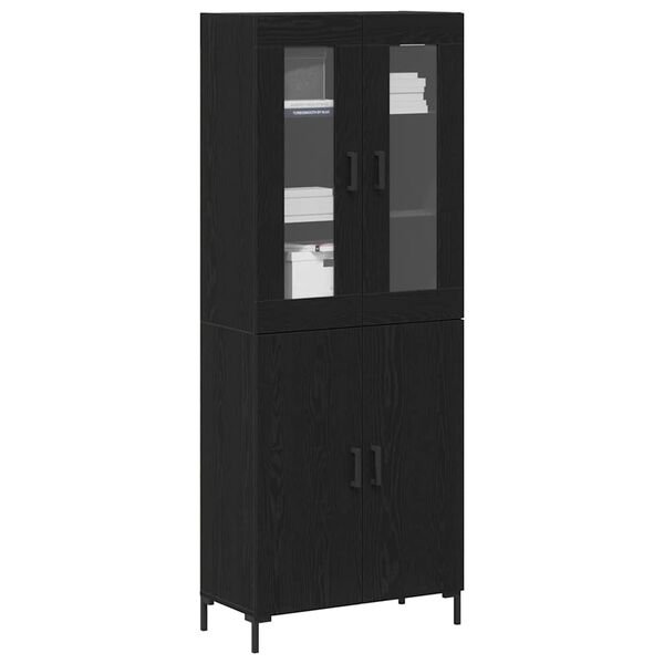 vidaXL Highboard 2 pcs &Mu;&alpha;ύ&rho;&eta; &delta;&rho;&upsilon;&sigmaf; 69,5 x 34 x 180 &epsilon;&kappa;.