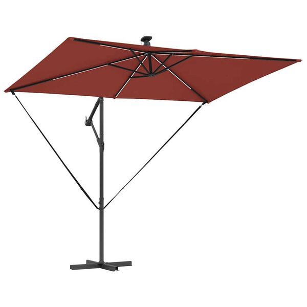 vidaXL Ομπρέλα Cantilever Banana Τερακότα 294 x 200 x 254 εκ.