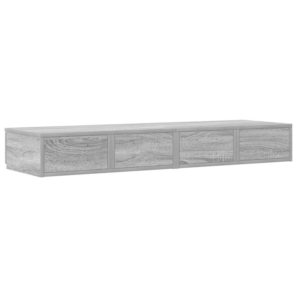 vidaXL Συρτάρια Κρεβατιού Γκρι Σονομά 120x36,5x16,5 cm Επεξεργασμένο Ξύλο