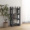 vidaXL Βιβλιοθήκη/Διαχωριστικό Χώρου Γκρι 60x35x125 εκ. Μασίφ Ξύλο