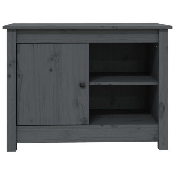 vidaXL Έπιπλο Τηλεόρασης Γκρι 70x36,5x52 εκ. από Μασίφ Ξύλο Πεύκου