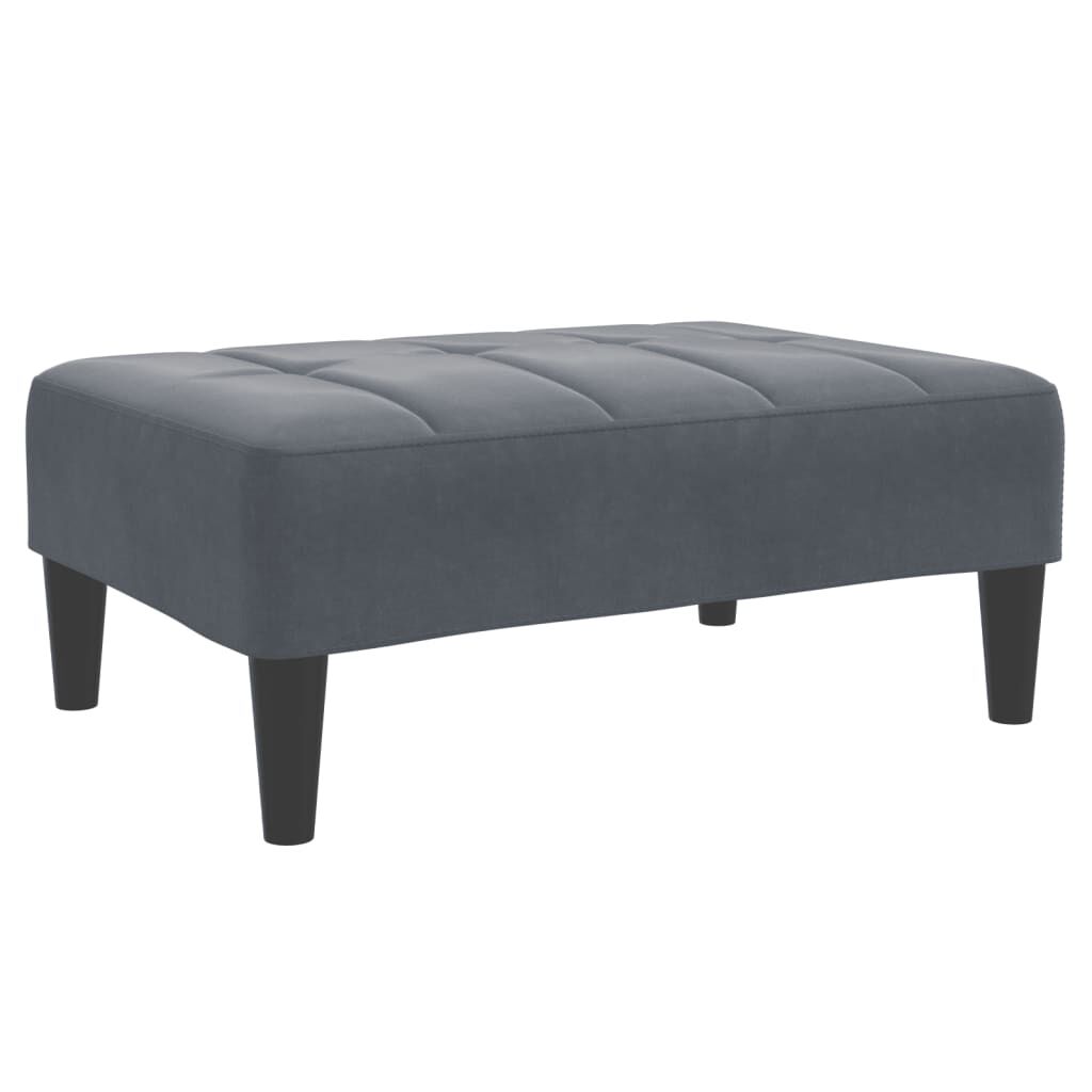 vidaXL Υποπόδιο Σκούρο Γκρι 77x55x31 εκ. Βελούδινο