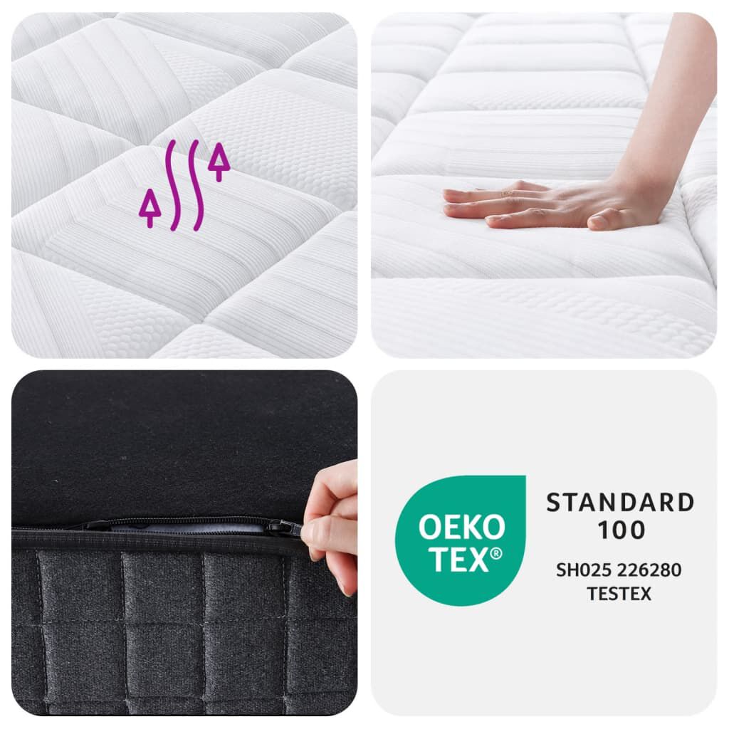 vidaXL Στρώμα με Pocket Springs Μεσαία Plus Σκληρότητα 100x200 εκ.