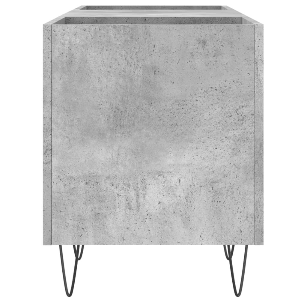 vidaXL Δισκοθήκη Γκρι Σκυροδέματος 121x38x48 εκ. Επεξεργασμένο Ξύλο
