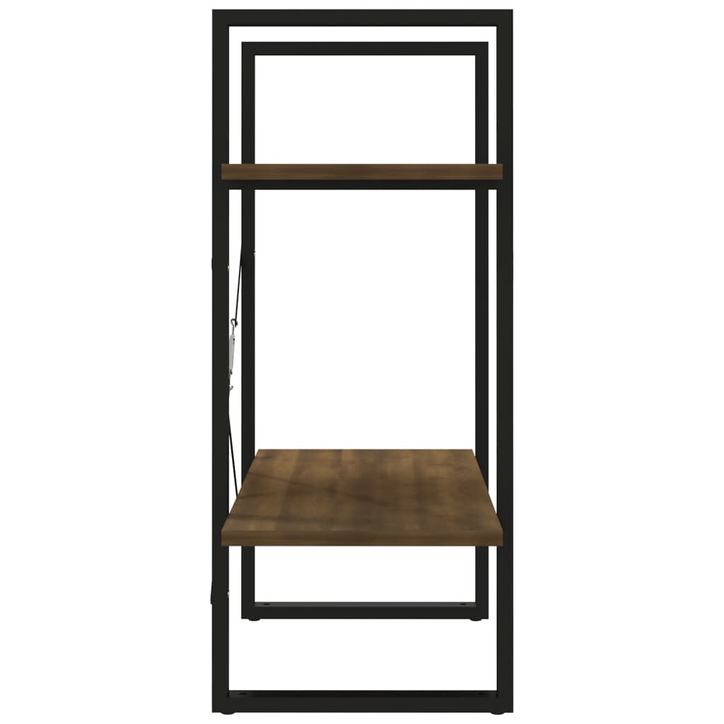 vidaXL Βιβλιοθήκη με 2 Ράφια Καφέ Δρυς 60x30x70 εκ. Επεξεργ. Ξύλο