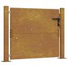 vidaXL &Pi;ό&rho;&tau;&alpha; &Kappa;ή&pi;&omicron;&upsilon; &alpha;&pi;ό &Alpha;&tau;&sigma;ά&lambda;&iota; Corten 100x75 &epsilon;&kappa;.