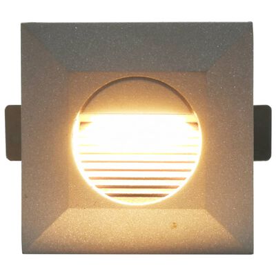 vidaXL Φωτιστικά Τοίχου LED Εξωτερικού Χώρου Τετράγωνα 6 τεμ. Ασημί 5W