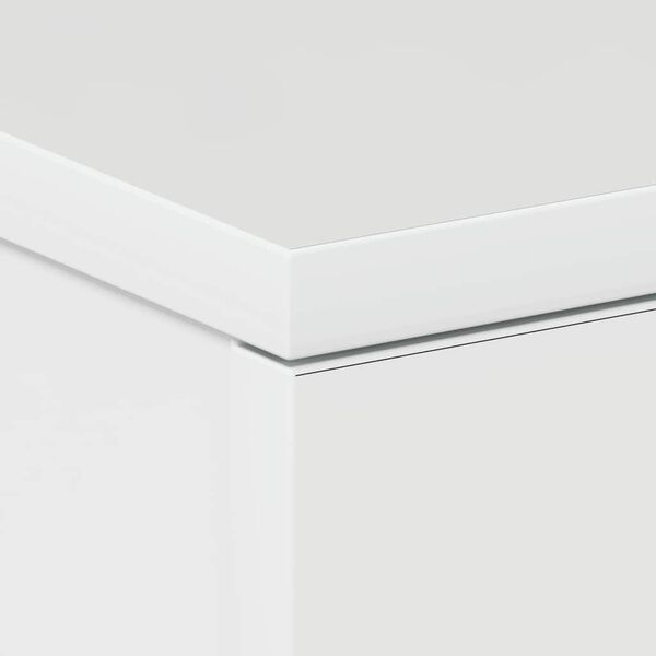 vidaXL Κομοδίνα 2 τεμ. Γυαλιστερό Λευκό 38x35x56 εκ. από Επεξ. Ξύλο