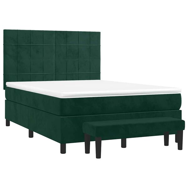 vidaXL &Kappa;&rho;&epsilon;&beta;ά&tau;&iota; Boxspring &mu;&epsilon; &Sigma;&tau;&rho;ώ&mu;&alpha; &Sigma;&kappa;&omicron;ύ&rho;&omicron; &Pi;&rho;ά&sigma;&iota;&nu;&omicron; 140x190&epsilon;&kappa;. &Beta;&epsilon;&lambda;&omicron;ύ&delta;&iota;&nu;&omicron;