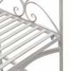 vidaXL Παγκάκι κήπου με μαξιλάρι Λευκό 104 x 54 x 93εκ Ατσάλι