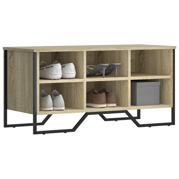 vidaXL Παπουτσοθήκη Sonoma Δρυς 90x38x45,5 εκ. από Επεξεργασμένο Ξύλο